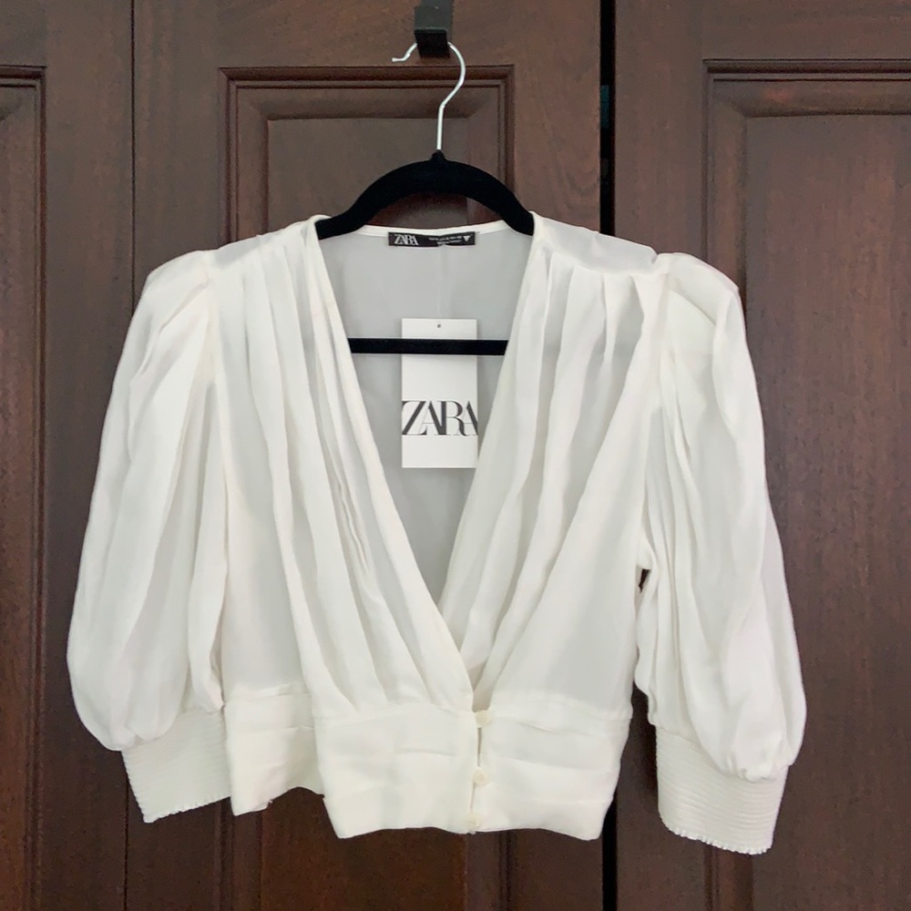 Zara White Blouse